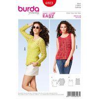 Burda Style Pattern 6923 Tops, Shirts, Blouses 380058