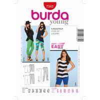 burda style pattern 7382 leggings 380134