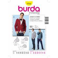 burda style pattern 7734 jacket shirt 380154