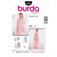 Burda Style Pattern 7880 Historical Costumes 1888 Dress 380705