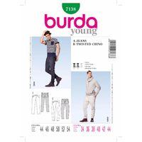Burda Style Pattern 7138 Jeans/Twisted Chino 381146