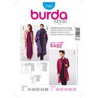 burda style pattern 7167 poncho coat jacket 381151