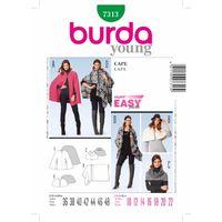 burda style pattern 7313 cape 381165