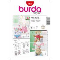 Burda Style Pattern 7409 Rabbit & Bear 381171