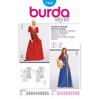 Burda Style Pattern 7468 Dress & Bonnet Middle Ages 381174