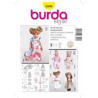 Burda Style Pattern 8308 Doll Clothes 381196