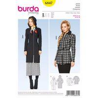 Burda Style Pattern 6847 Jackets, Coats, Vests 381979