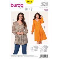 Burda Style Pattern 6972 Plus To Size 60 380109