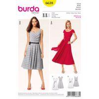 Burda Style Pattern 6638 Misses\' Dress 380411