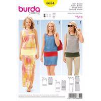 Burda Style Pattern 6654 Misses\' Shirt, Dress 380419