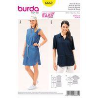 Burda Style Pattern 6662 Misses\' Dress & Blouse 380423