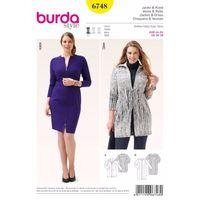 Burda Style Pattern 6748 Misses\' and Plus Size Jacket or Dress 380483