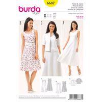 Burda Style Pattern 6687 Women\'s Dress & Jacket 380526