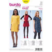 Burda Style Pattern 6721 Misses\' Dress 381503