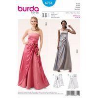 Burda Style Pattern 6751 Misses\' Evening Dress 381518