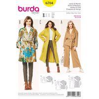 Burda Style Pattern 6704 Misses\' and Plus Size Coats and Jackets 380444