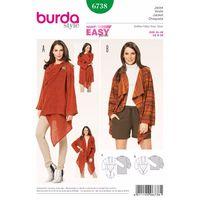 Burda Style Pattern 6738 Misses\' Jacket 380475