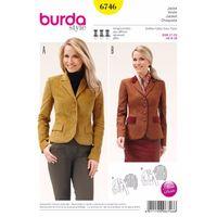 Burda Style Pattern 6746 Misses\' Blazer Jacket 380482