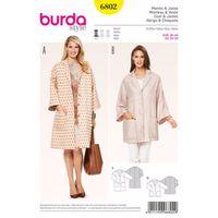 Burda Style Pattern 6802 Jackets, Coats, Vests 380698