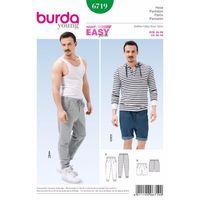 Burda Style Pattern 6719 Men\'s Jogging Pants 381502