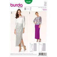 Burda Style Pattern 6648 Misses\' Skirt 380416