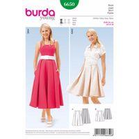 Burda Style Pattern 6650 Misses\' Skirt 380417