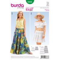 Burda Style Pattern 6666 Misses\' Skirt 380425