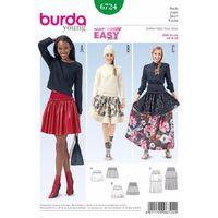 burda style pattern 6724 misses tiered skirt 380460