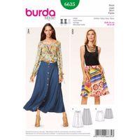 Burda Style Pattern 6635 Misses\' Skirt 380479