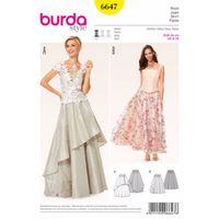 Burda Style Pattern 6647 Misses\' Skirt 380492