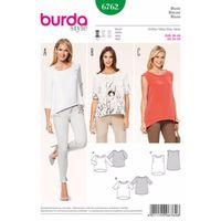 Burda Style Pattern 6762 Tops, Shirts, Blouses 380495