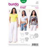 Burda Style Pattern 6820 Tops, Shirts, Blouses 381966