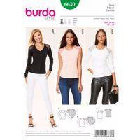 Burda Style Pattern 6630 Misses\' Shirt 380401