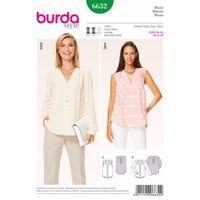 Burda Style Pattern 6632 Misses\' Blouse 380408