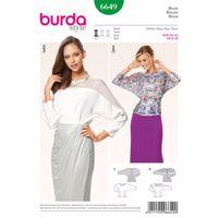 Burda Style Pattern 6649 Misses\' Blouse 380502