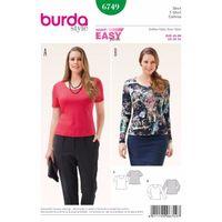 burda style pattern 6749 misses and plus size shirt 381517
