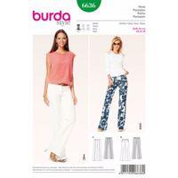 Burda Style Pattern 6636 Misses\' Pants 380410