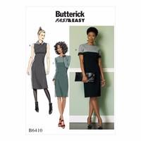 butterick b6410 misses miss petite paneled dresses with yokes 390724