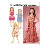 Butterick Patterns B6202 Fast and Easy Childrens/Girls Dress 350785