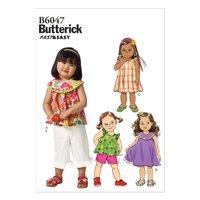 Butterick Patterns B6047 Fast and Easy Toddlers Top, Dress, Shorts and Pants 350790