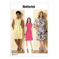 Butterick Misses\'/Miss Petite/Women\'s/Women Petite Shirtdress and Sash Sewing Pattern 373031