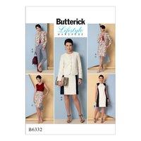 Butterick Misses Collarless Jacket, Dress, Skirt and Pants Sewing Pattern 373037