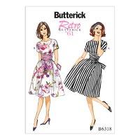 butterick misses tie waist dress sewing pattern 373075