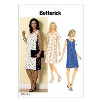 Butterick Misses\' Pullover V Neck Dresses Sewing Patterns 373078