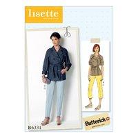 butterick misses raglan sleeve trench jacket and tapered pants sewing  ...