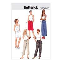 butterick misses petite skirt shorts and pants sewing pattern 372953