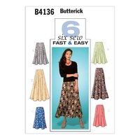 Butterick Misses Petite Skirt Sewing Pattern 373238