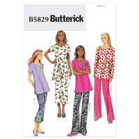 Butterick Misses\' Top, Pants, Slippers and Bow Sewing Pattern 373684