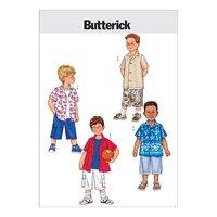 Butterick Boys Shirt and Shorts Sewing Pattern 372955