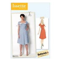 butterick misses square neck dresses sewing pattern 373064